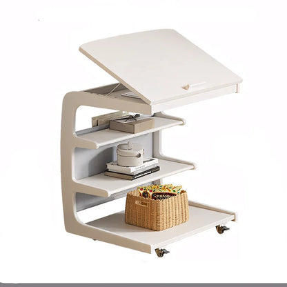 Solid Wood Movable Sofa Side Table