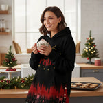 Woman baking in festive kitchen