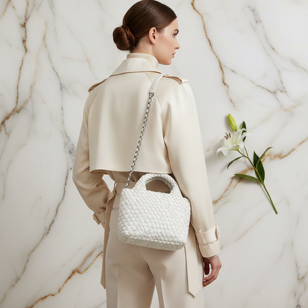 Woman Carrying Bag - Back View