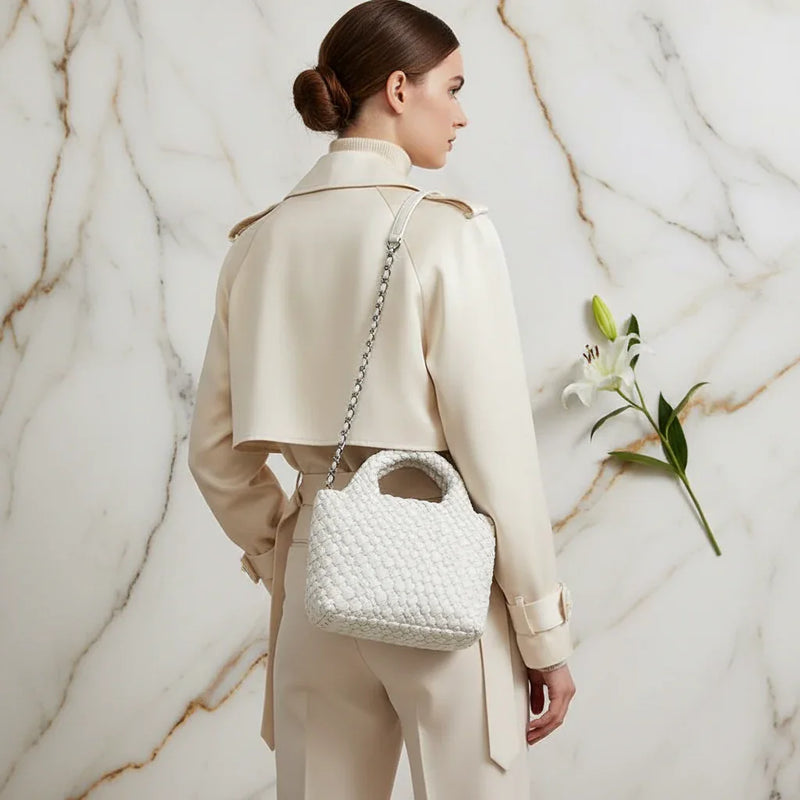 Woman Carrying Bag - Back View