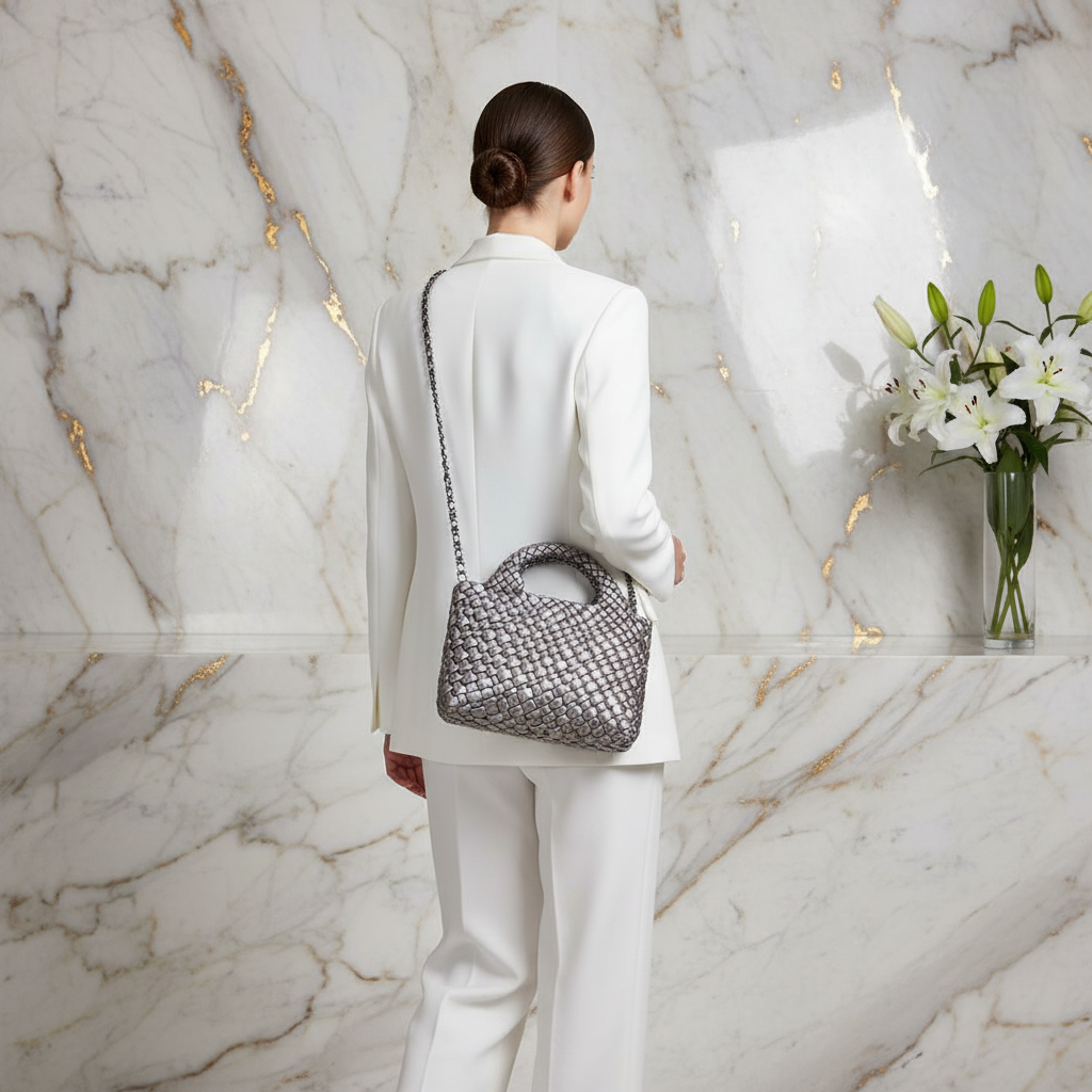 Woman Carrying Bag - Back View