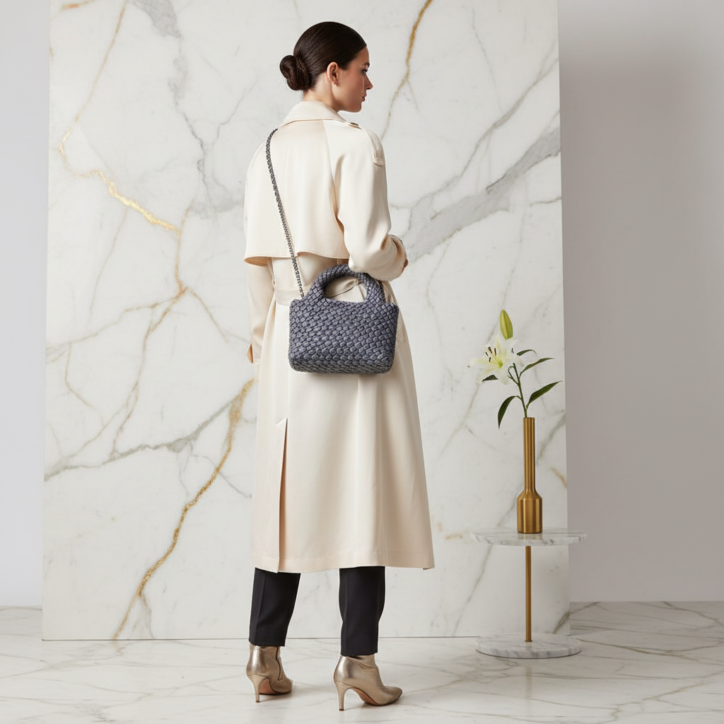 Woman Carrying Bag - Back View