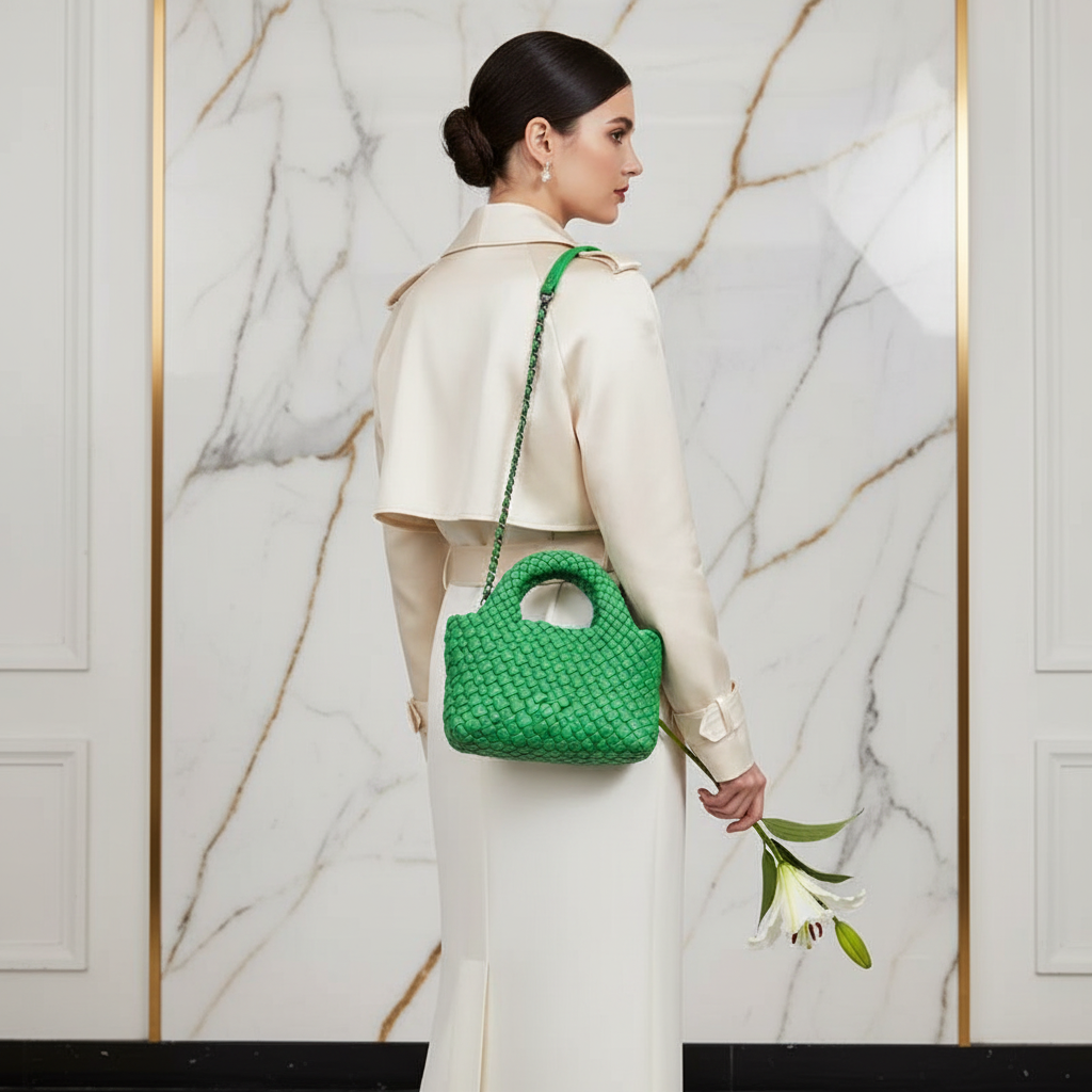 Woman Carrying Bag - Back View