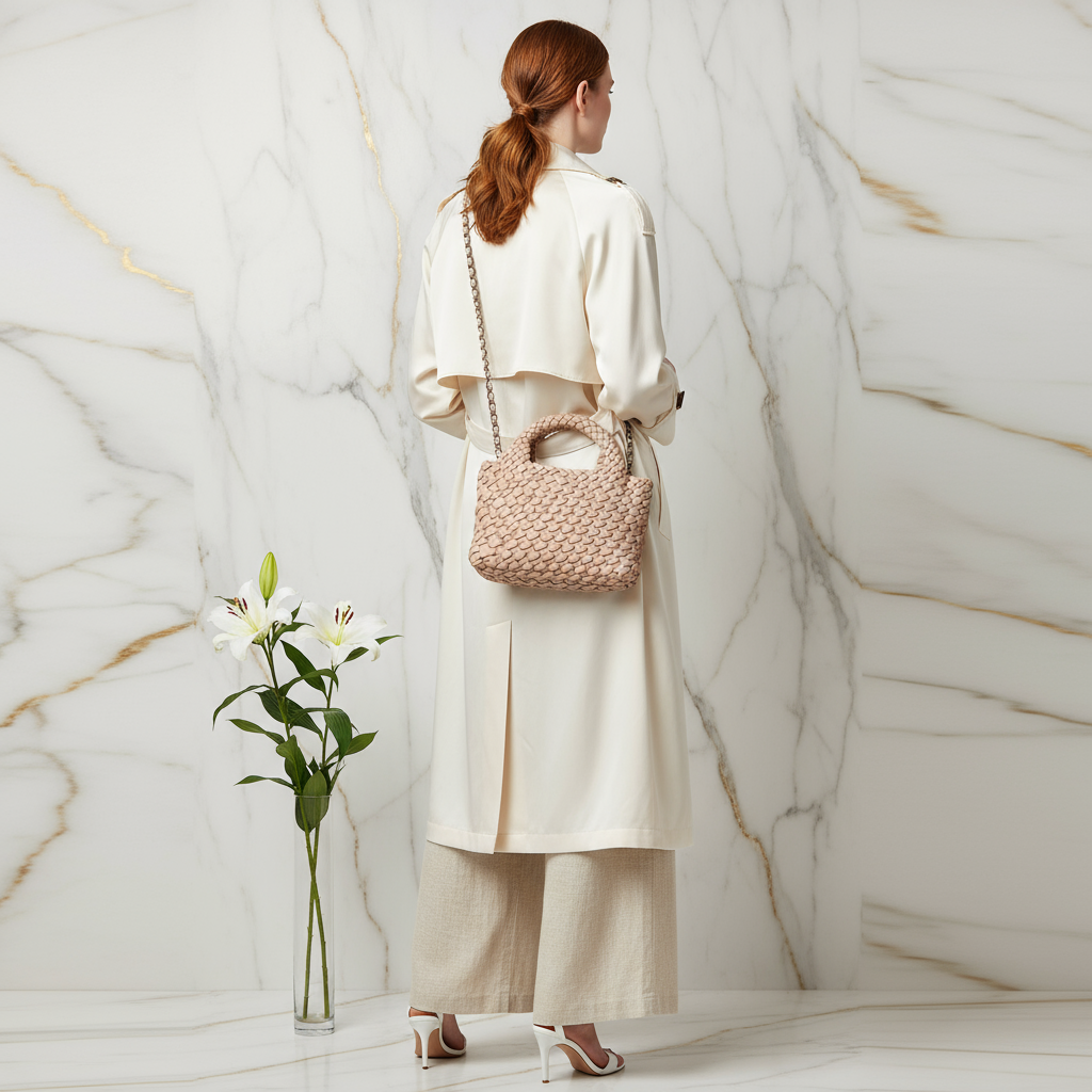 Woman Carrying Bag - Back View