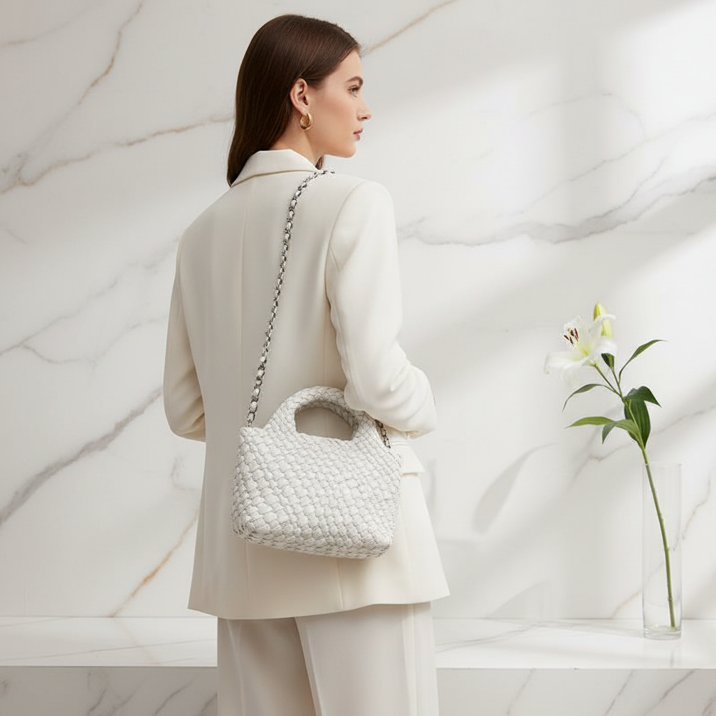 Woman Carrying Bag - Back View