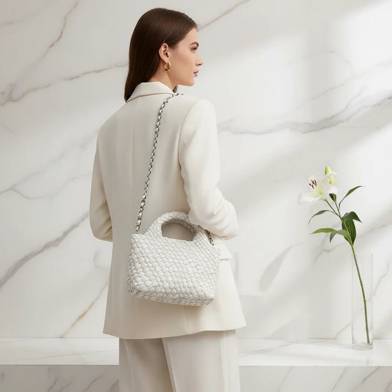 Woman Carrying Bag - Back View