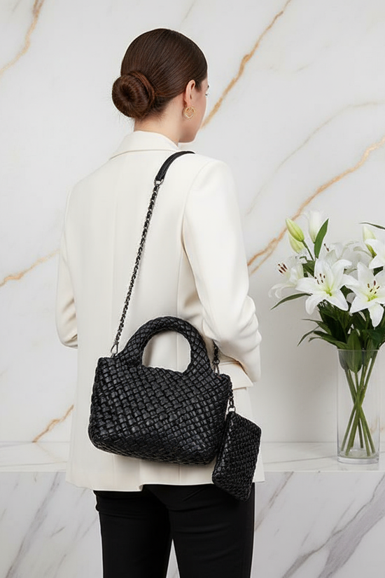 Woman Carrying Bag - Back View