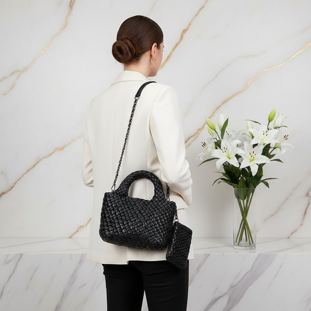 Woman Carrying Bag - Back View