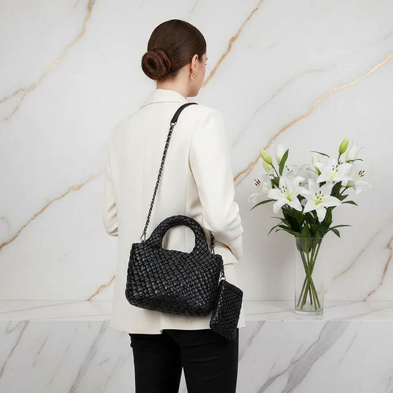 Woman Carrying Bag - Back View