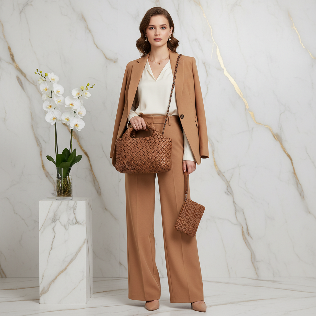 Woman Carrying Bag - Full View