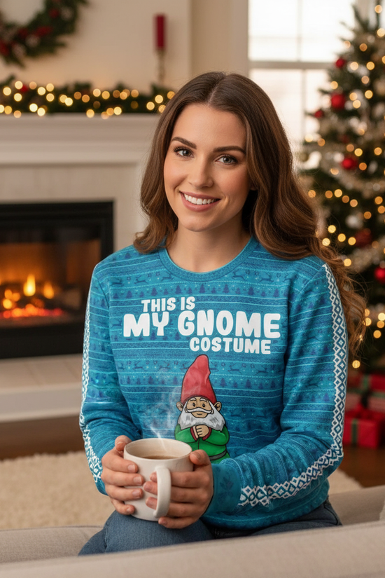 Woman in cozy living room