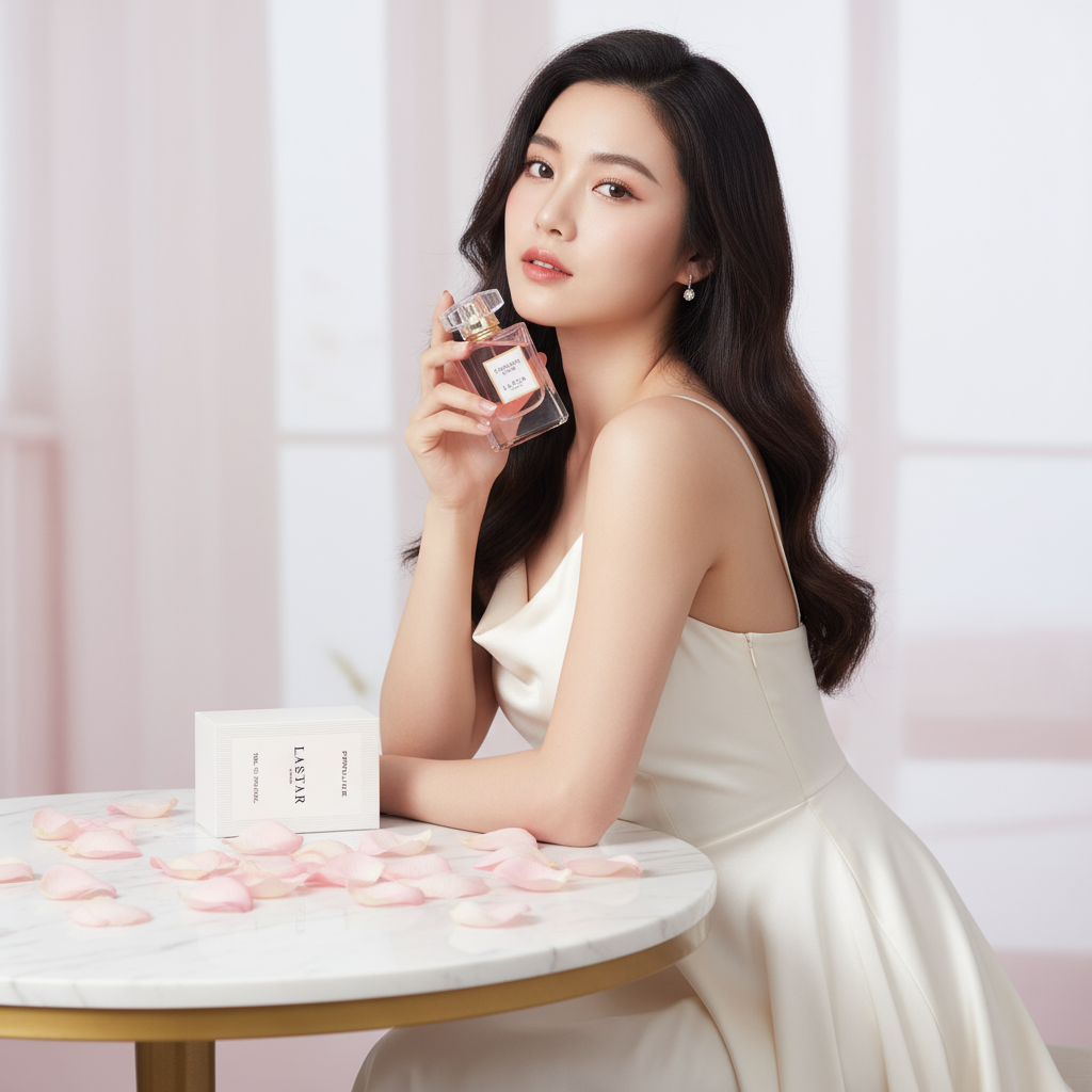 Woman portrait with perfume