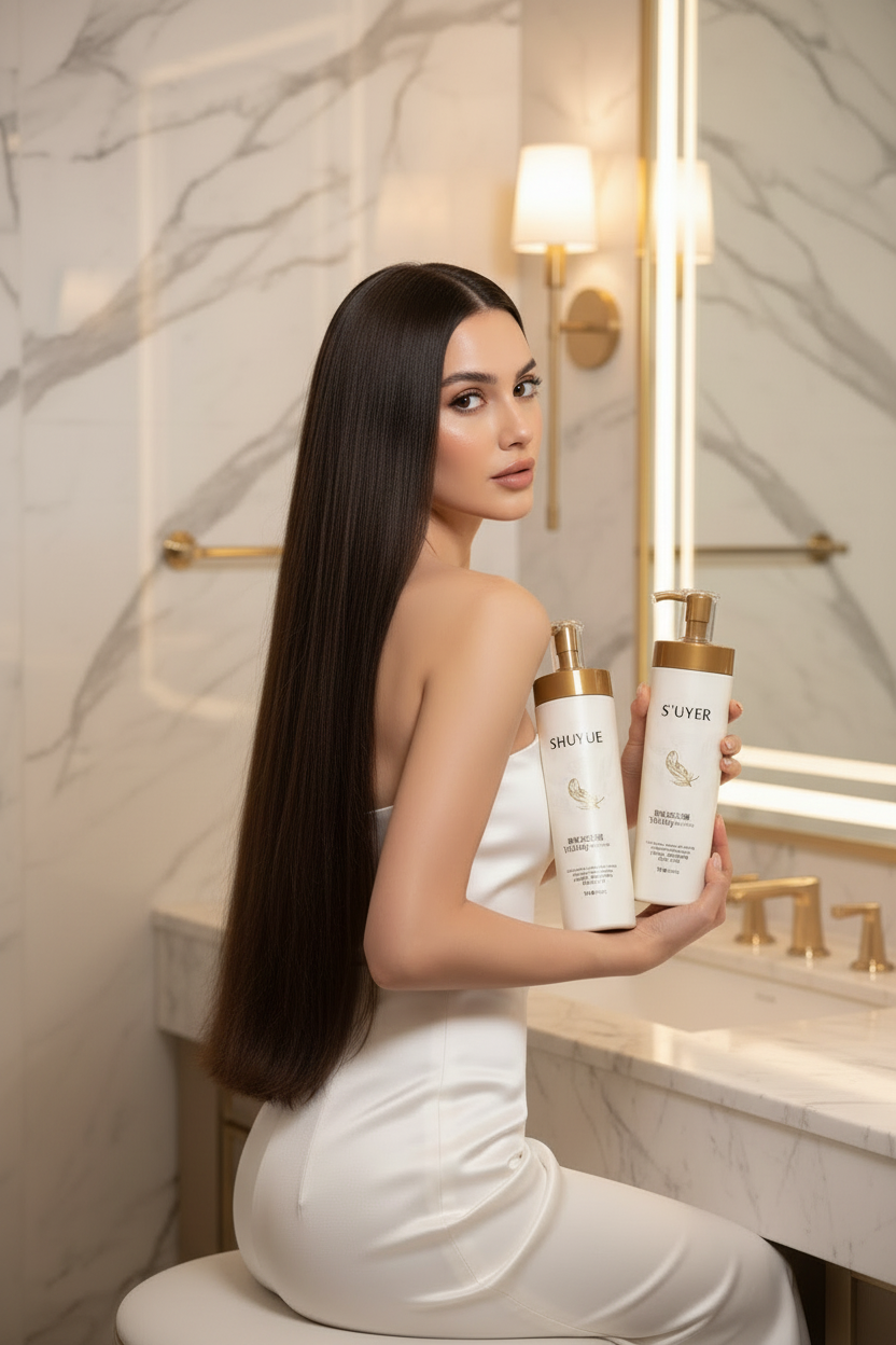 Woman Silky Hair Portrait