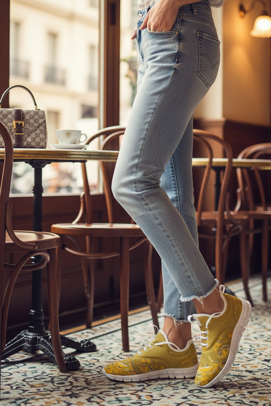 Woman standing in café interior