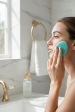 Woman Using Scrubber Pad