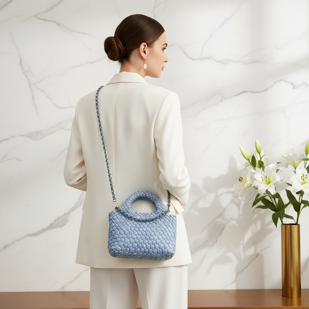 Woman Wearing Bag - Back View