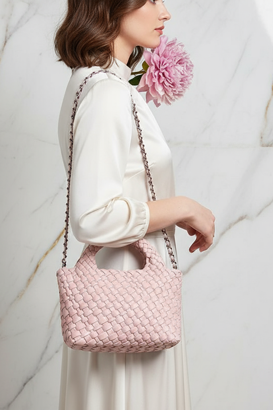 Woman Wearing Bag - Side View