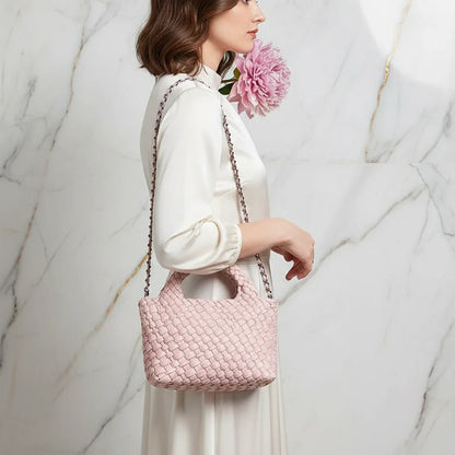 Woman Wearing Bag - Side View