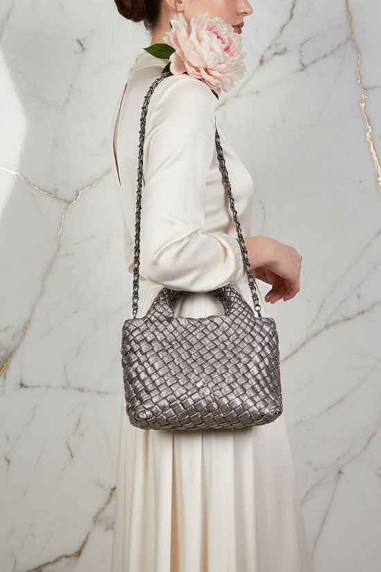 Woman Wearing Bag - Side View