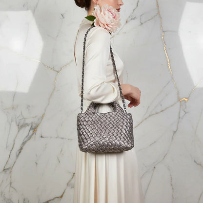 Woman Wearing Bag - Side View