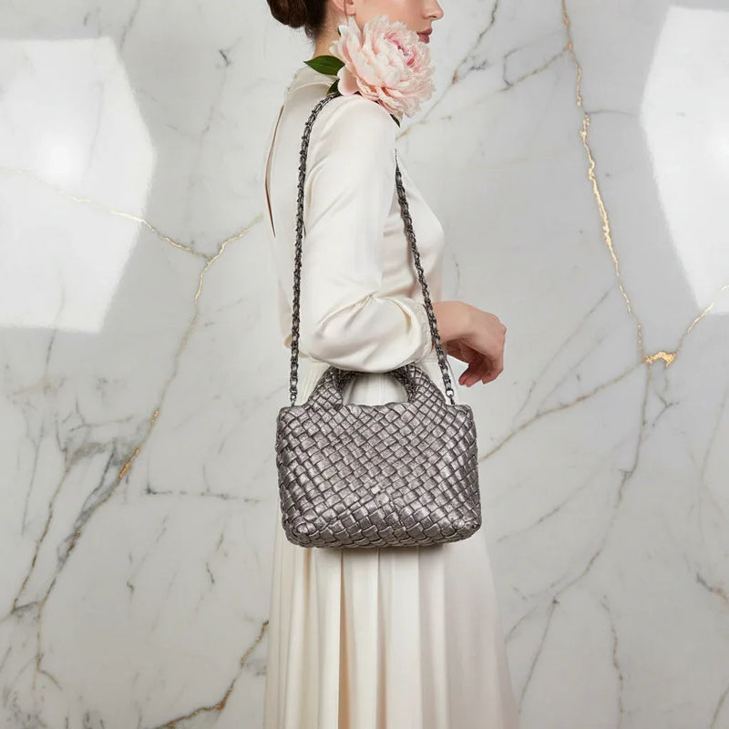 Woman Wearing Bag - Side View