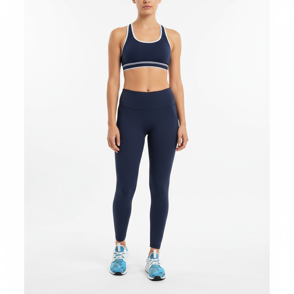 Woman wearing sneakers - front view