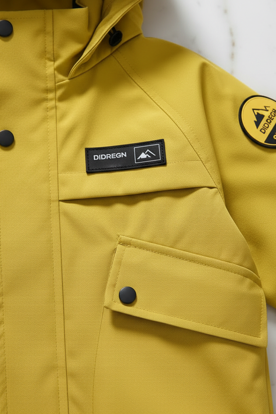 Yellow Jacket - Chest Pockets and Zipper Detail