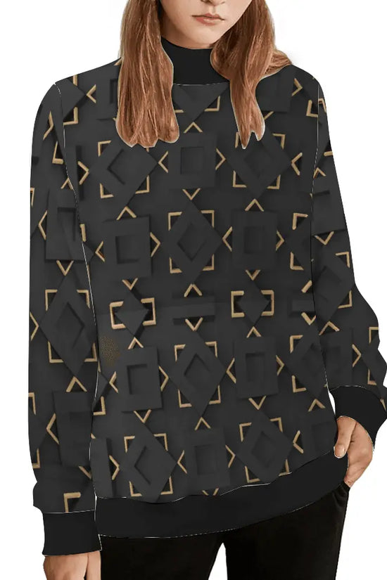 Classic Black Turtleneck Long Sleeve Knitted Sweaters - IVORYNN