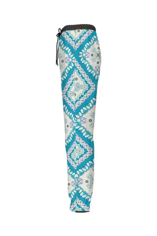 Decorative Casual Fit Jogging Pants - Turquoise - IVORYNN