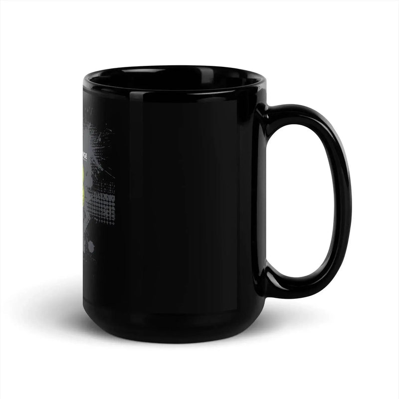Glossy black ceramic mug with minimalist design, modern homeware at Ivorynn