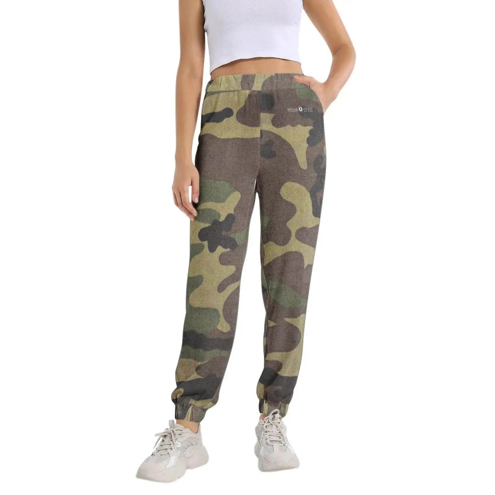 Elastic Waist Tapered Sweatpant - Army - IVORYNN