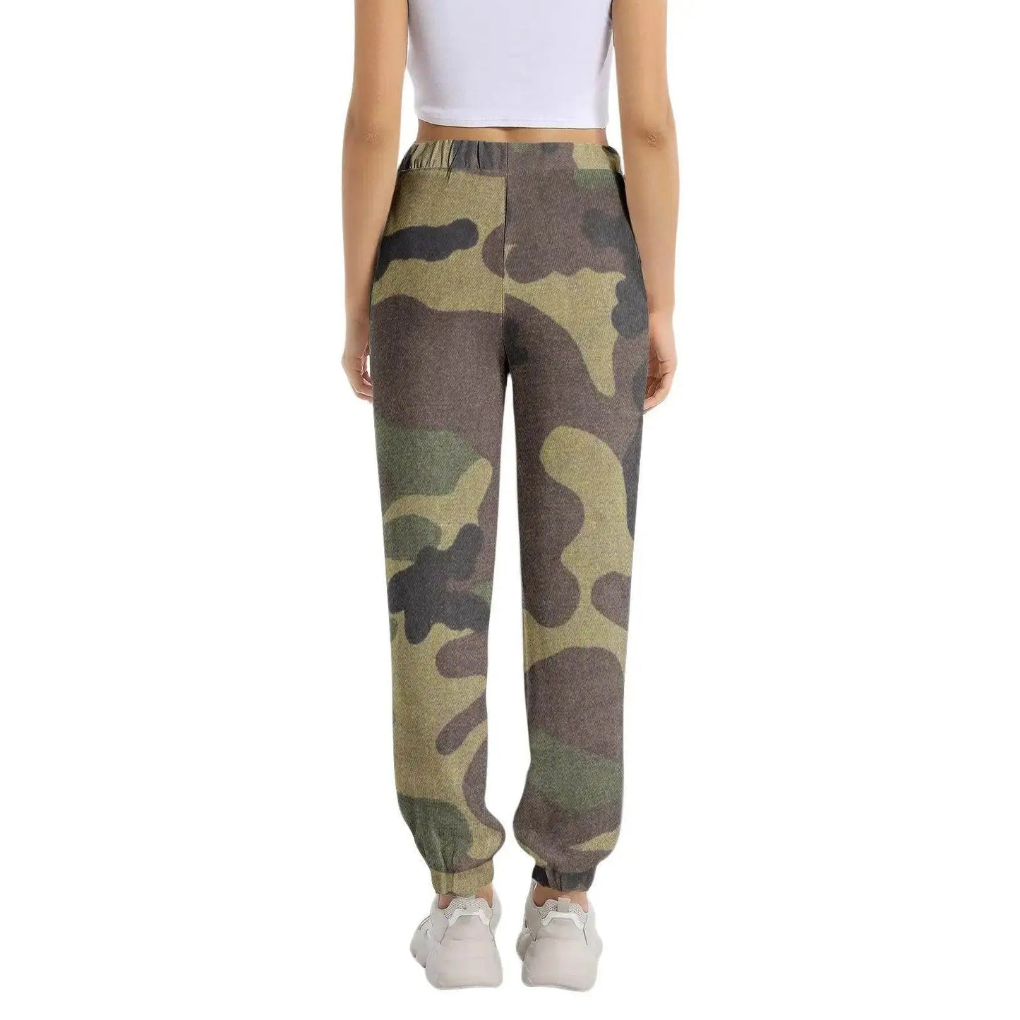 Elastic Waist Tapered Sweatpant - Army - IVORYNN