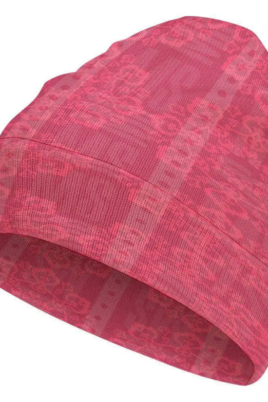 Floral knitted hat - Pink - IVORYNN