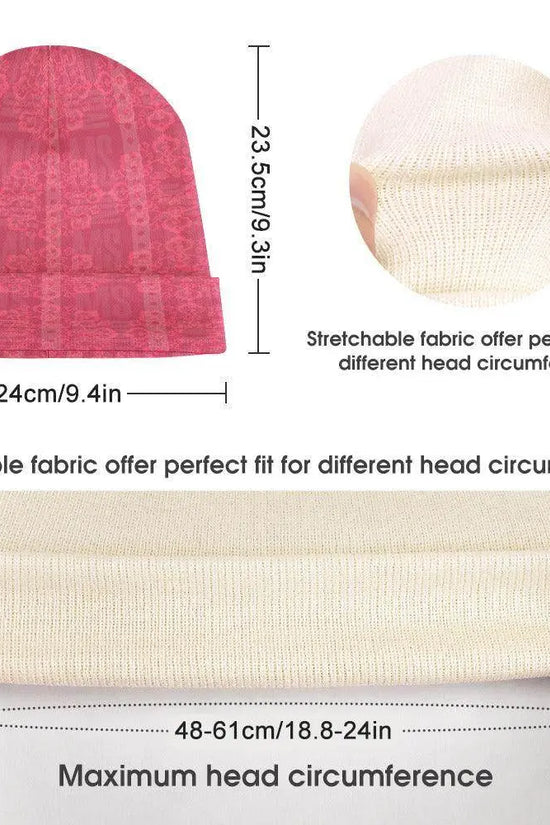 Floral knitted hat - Pink - IVORYNN