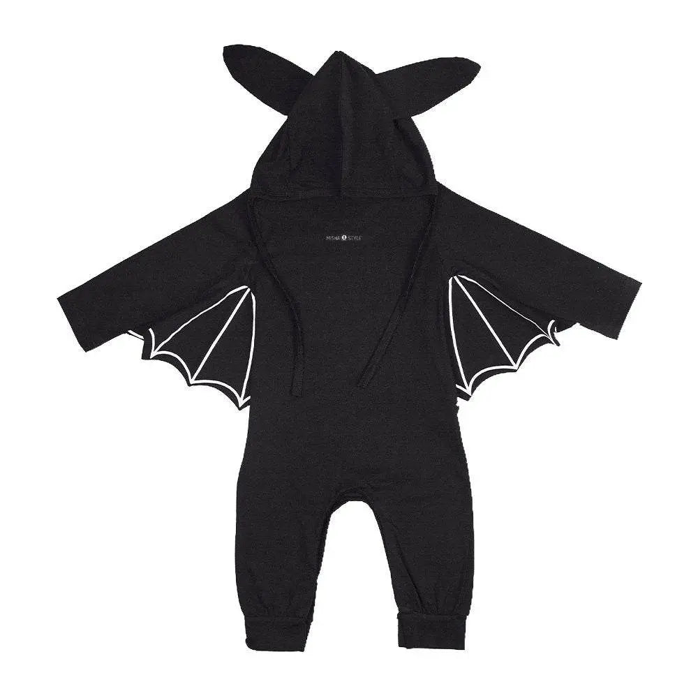 Frame House Baby's Long Sleeves Bat Hoodie Romper - IVORYNN