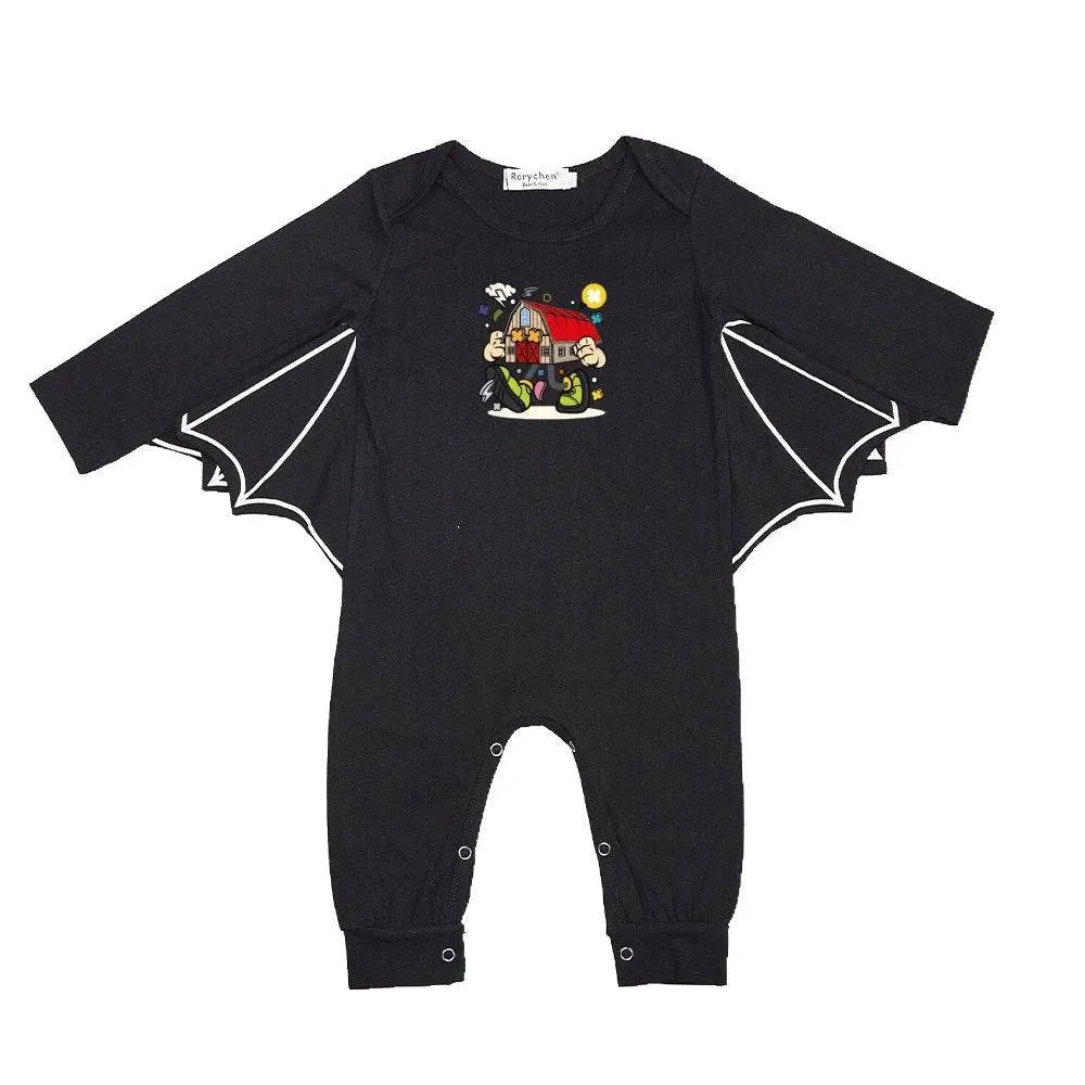 Frame House Baby's Long Sleeves Bat Hoodie Romper - IVORYNN