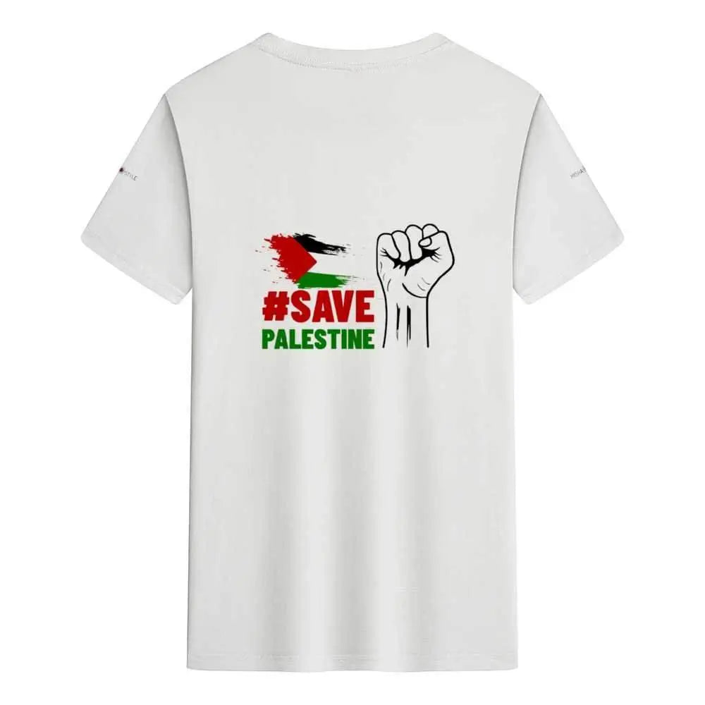 Get Support Round Neck Shirts Cotton T-shirt - IVORYNN
