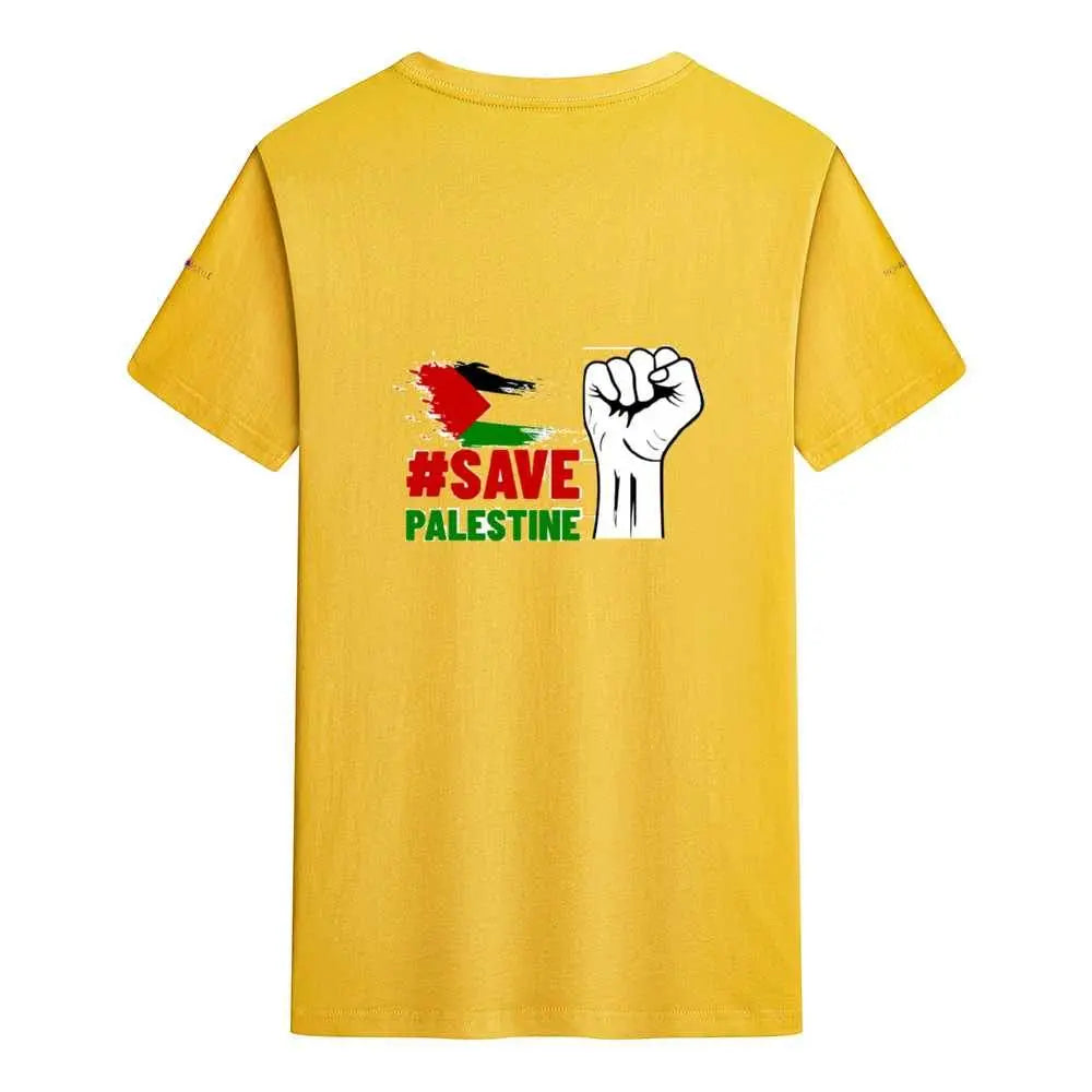 Get Support Round Neck Shirts Cotton T-shirt - IVORYNN