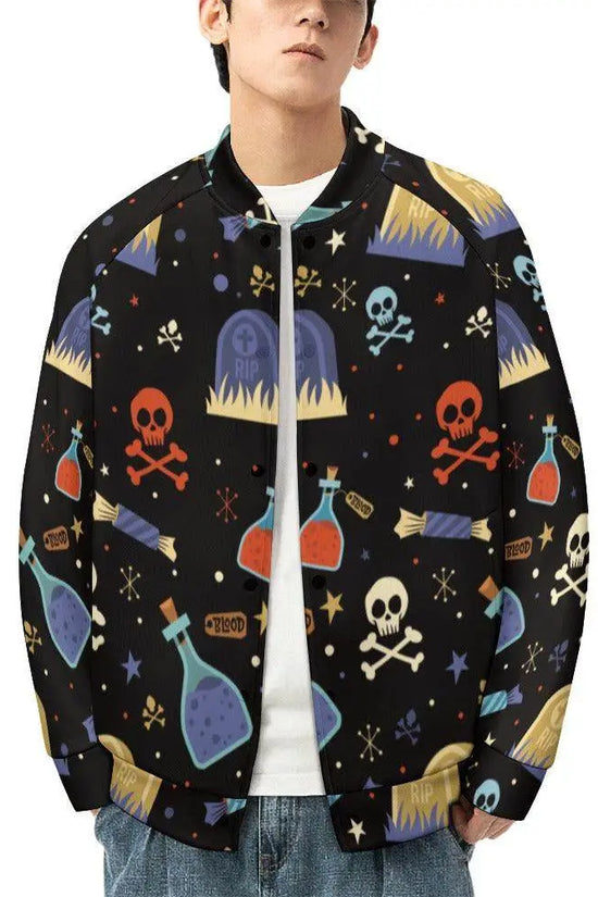 Helloween Fylly Printing Men Baseball Uniform - IVORYNN