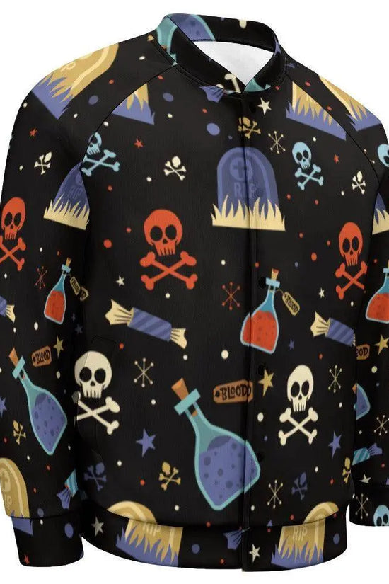 Helloween Fylly Printing Men Baseball Uniform - IVORYNN