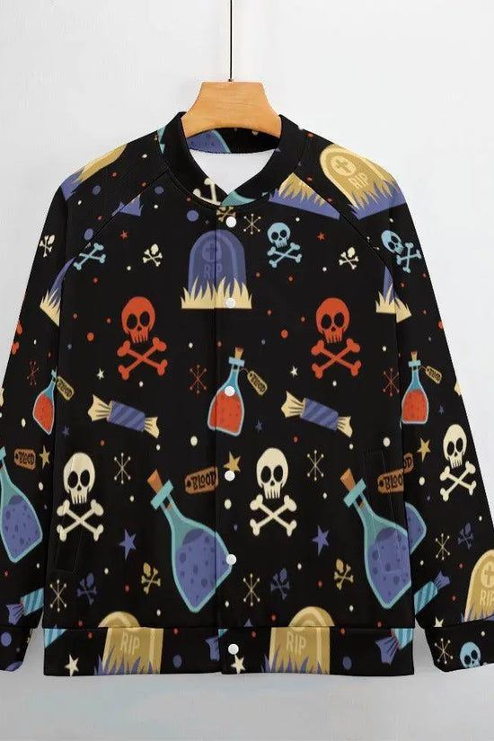 Helloween Fylly Printing Men Baseball Uniform - IVORYNN