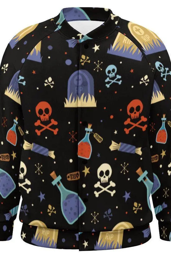 Helloween Fylly Printing Men Baseball Uniform - IVORYNN