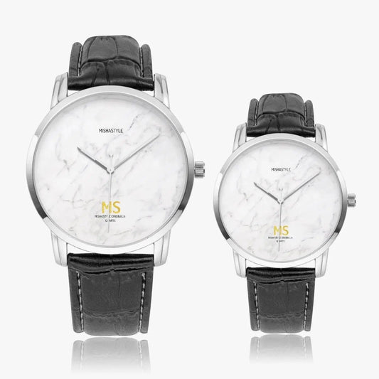 Instafamous Wide Type Marble Quartz watch