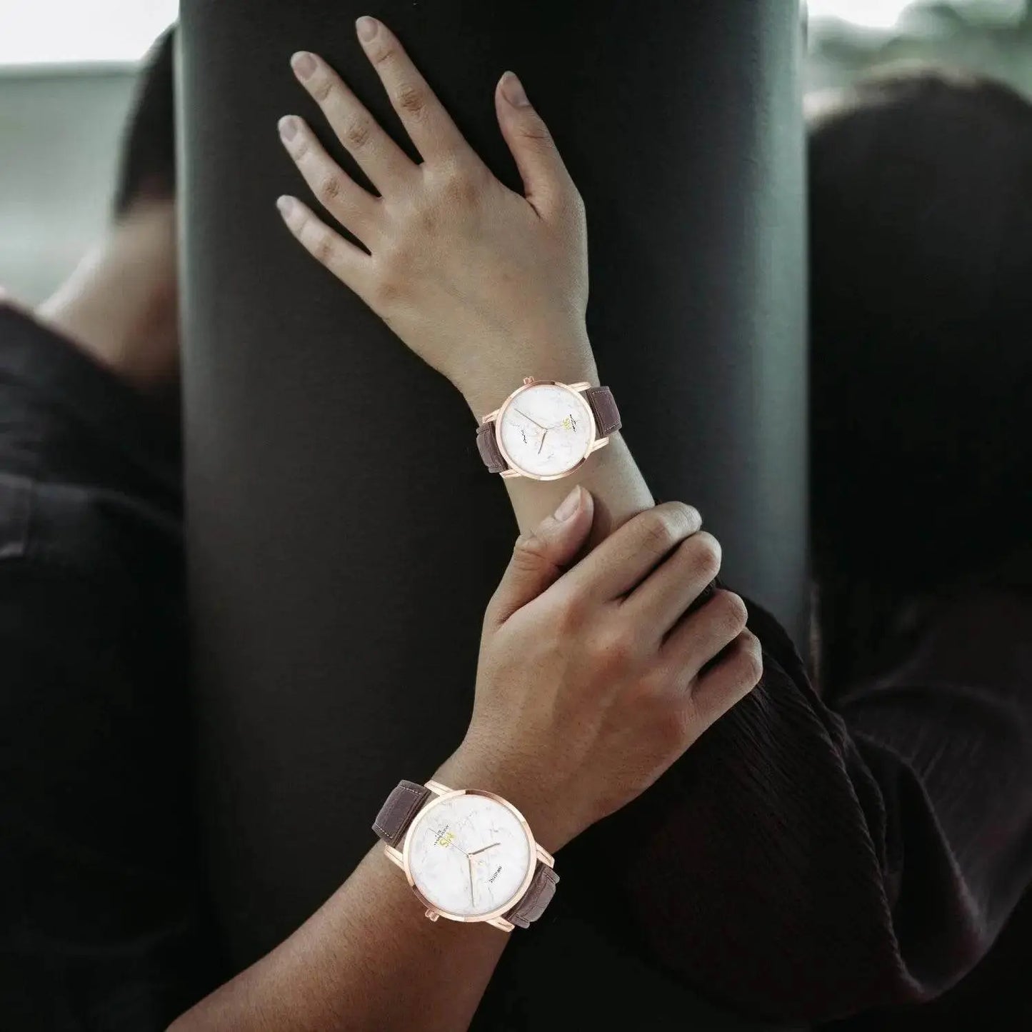 Instafamous Wide Type Marble Quartz watch - IVORYNN
