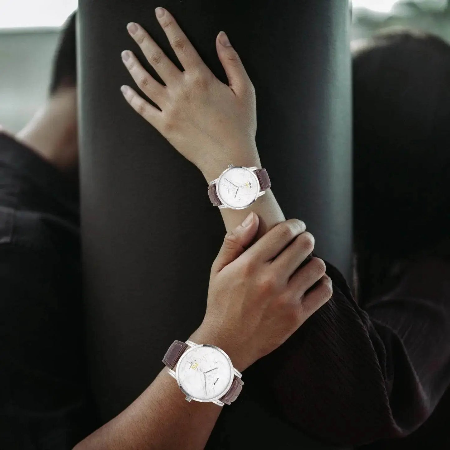Instafamous Wide Type Marble Quartz watch - IVORYNN