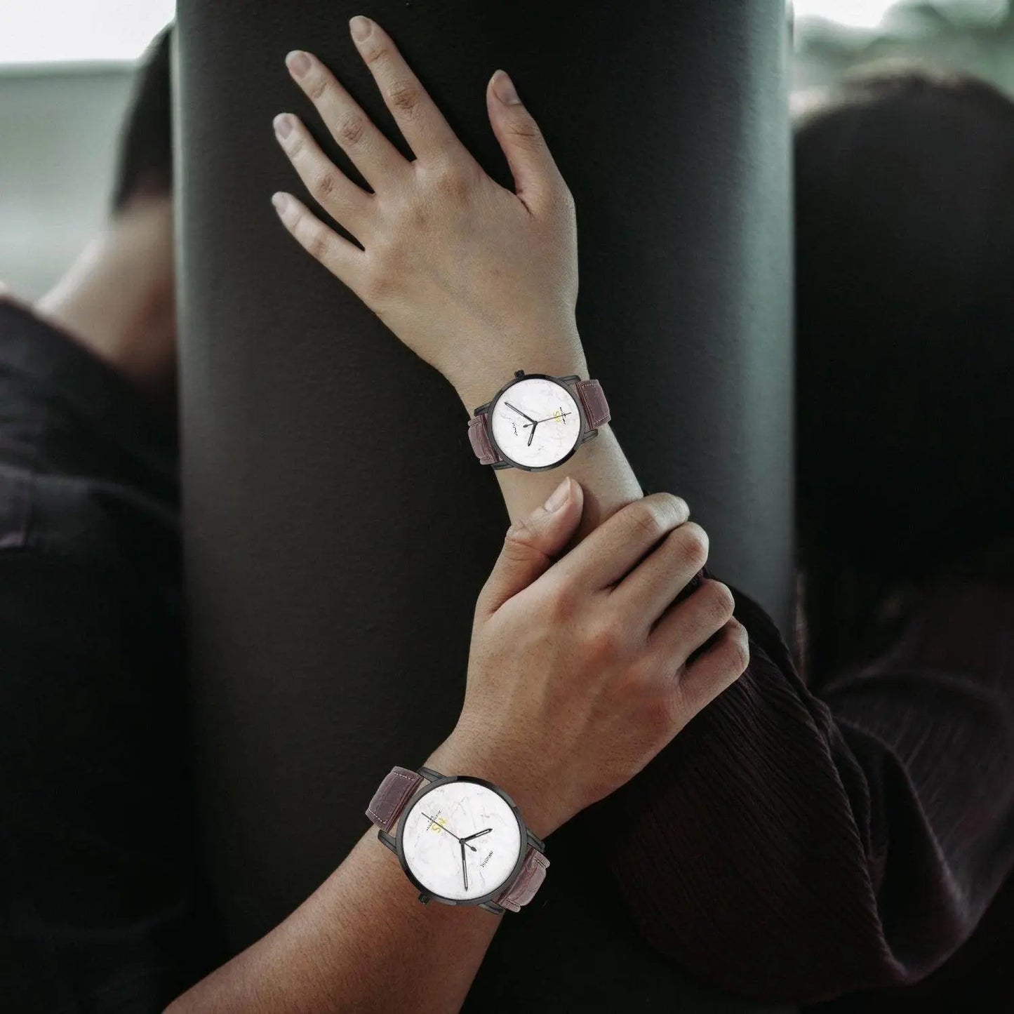 Instafamous Wide Type Marble Quartz watch - IVORYNN