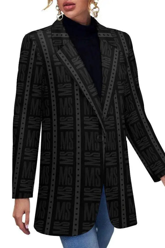 Luxury line Women's Stylish Black Blazer - IVORYNN