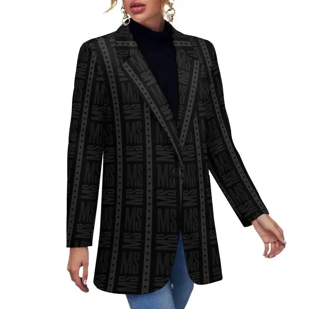 Luxury line Women's Stylish Black Blazer - IVORYNN