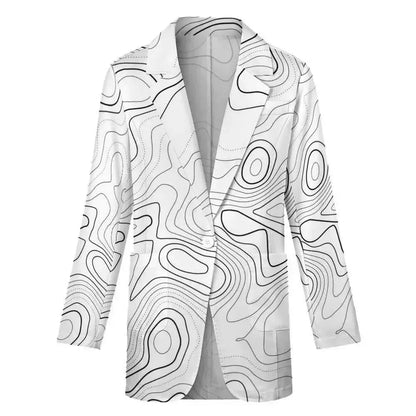 Luxury line Women's Stylish White Blazer - IVORYNN
