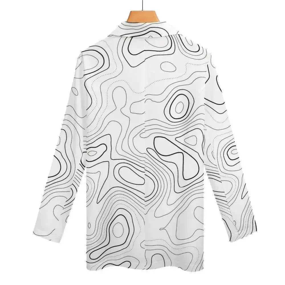 Luxury line Women's Stylish White Blazer - IVORYNN